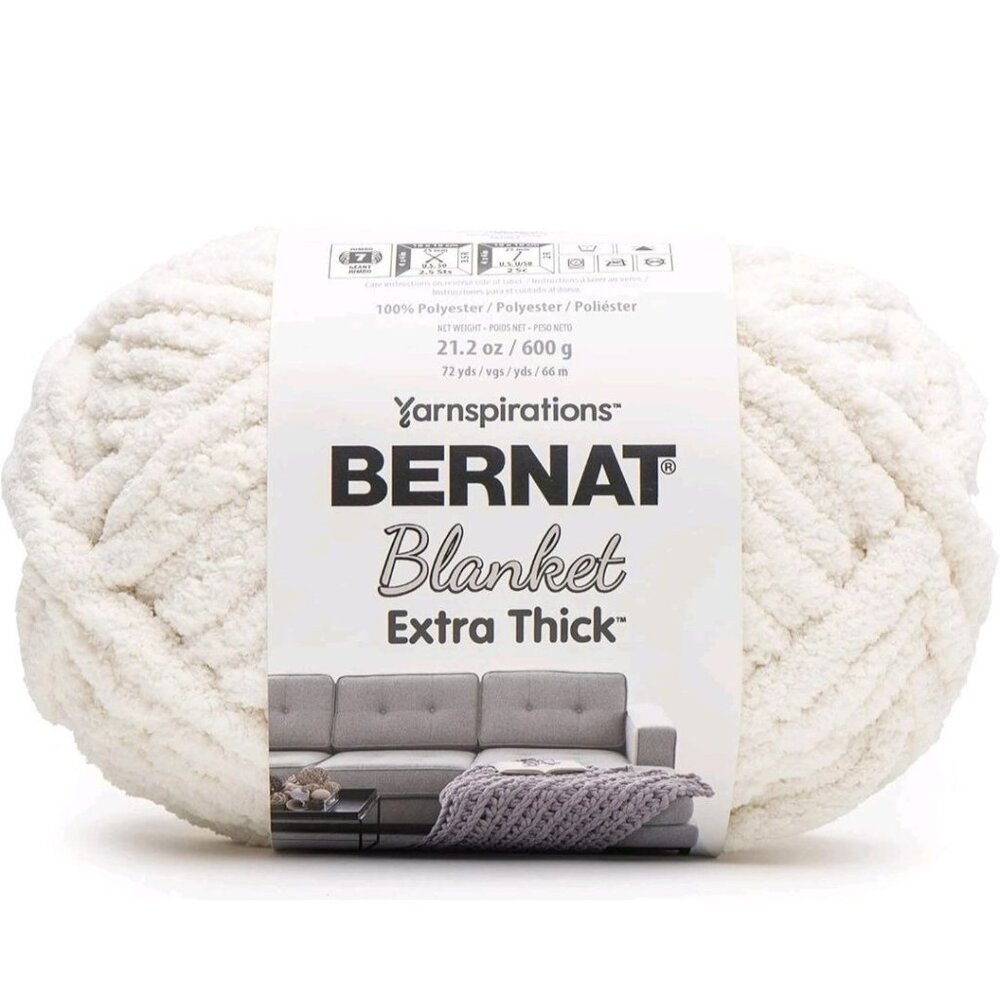 NWT - Bernat Blanket Extra Thick Yarn 21.2 Oz Vintage White